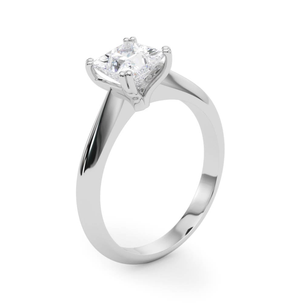 Ava Princess Lab Grown Diamond Solitaire Engagement Ring IGI Certified-VIRABYANI